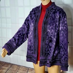 Coldwater Creek 1X Purple Dinner Jacket #201